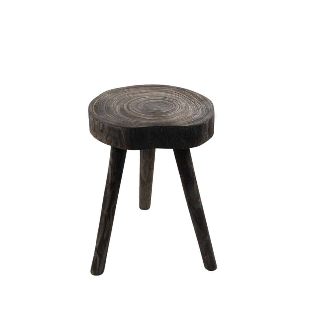 Wooden Tripod Accent Table in Gray Wash - 24 in