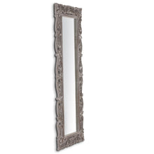 Load image into Gallery viewer, Distressed Carved Wood Wall Mirror
