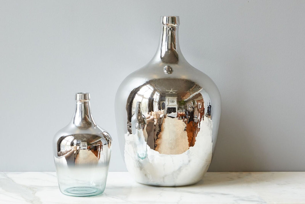 Silver Mirrored Demijohn Collection
